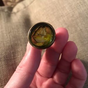 Deep Green Cameo Statement Ring